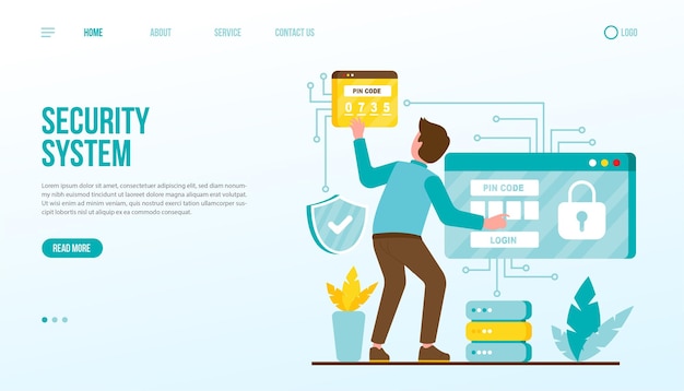 System Security Landing Page Template