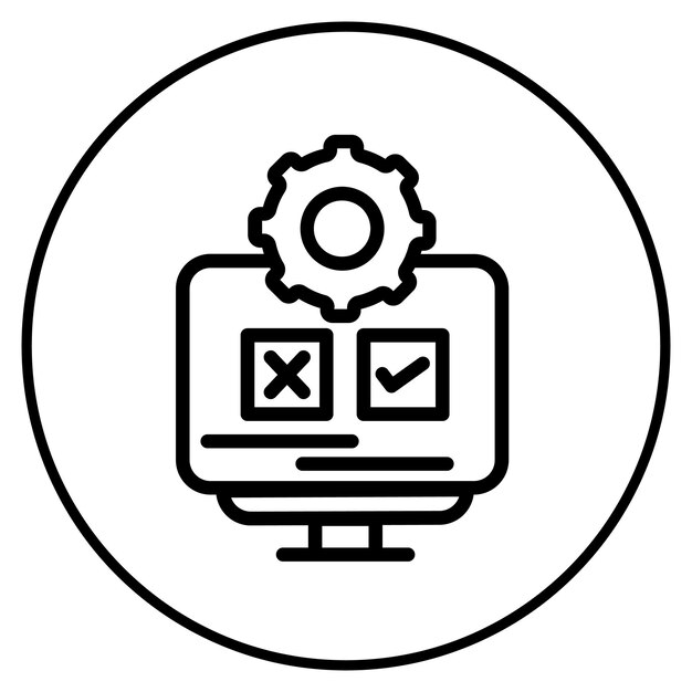 システムテストベクトルイラスト