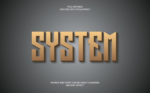 Vector system text effect