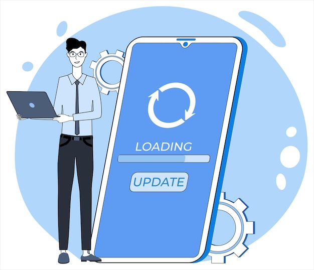 System updateThe concept of updating maintaining and developing the operating system