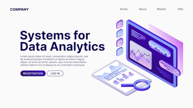 Sistemi per l'analisi dei dati modello di pagina di destinazione per l'analisi dei dati