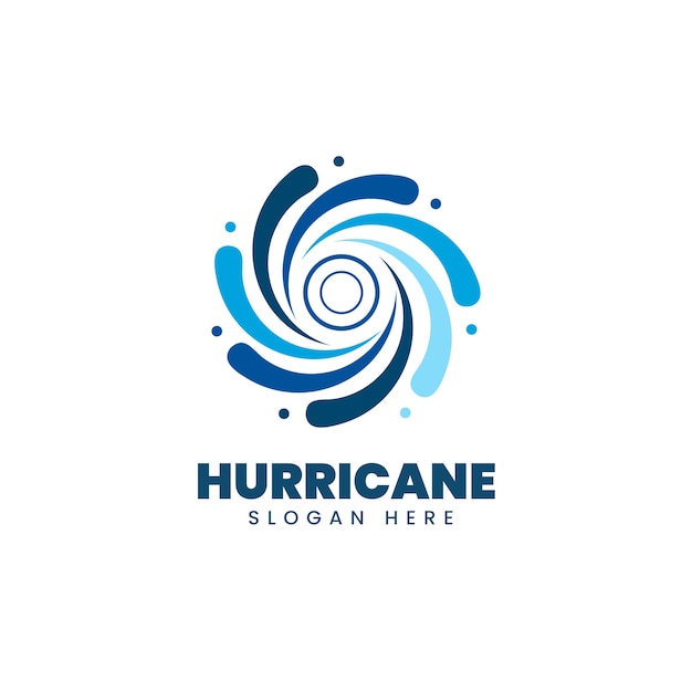 Szablon logo kreatywnego huraganu