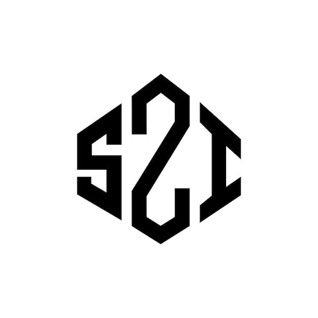 Vector szi letter logo ontwerp met veelhoek vorm szi veelhoek en kubus vorm logo ontwerp szi zeshoek vector logo sjabloon witte en zwarte kleuren szi monogram bedrijf en vastgoed logo