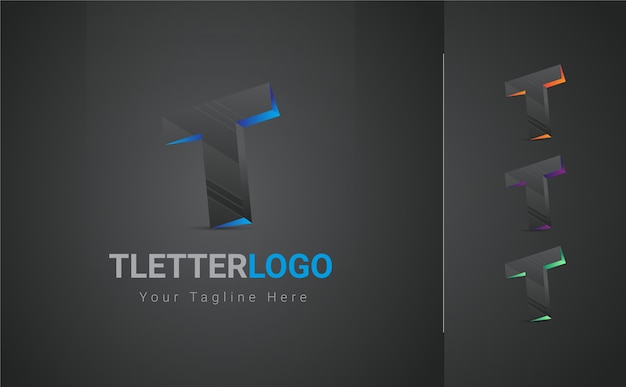 Vector t brief 3d-logo