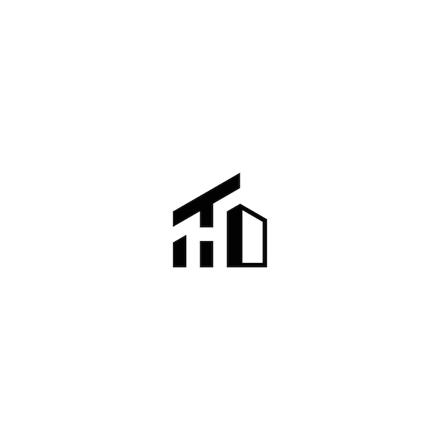 T H initial real estate building logo vector concept