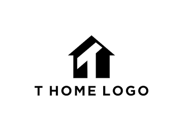 t home logo design vector illustration