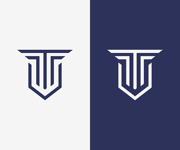 Vettore modello vettoriale aziendale per lo sviluppo del design del logo della lettera t