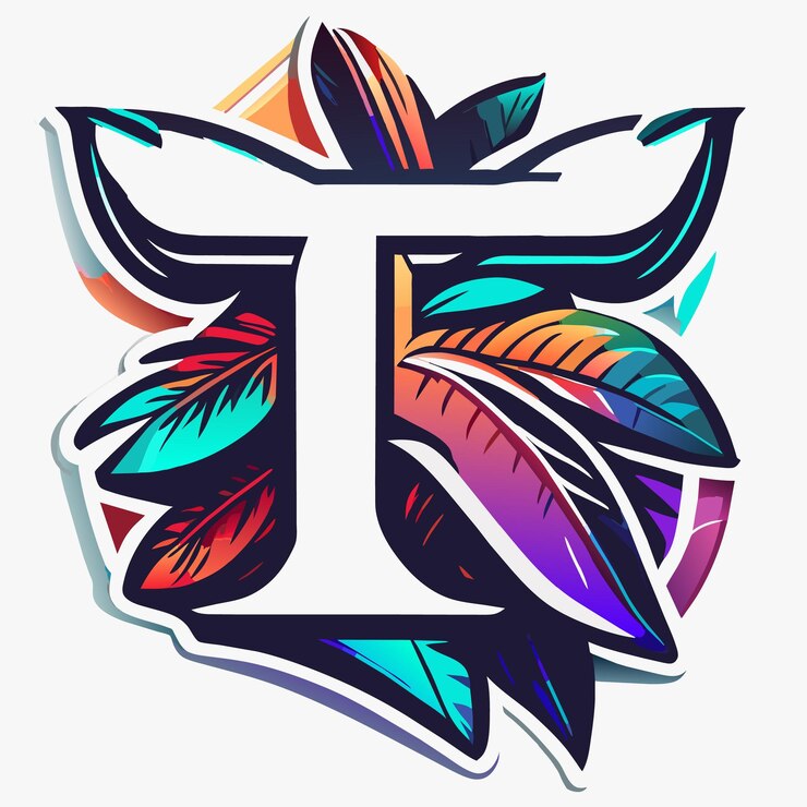 Vector t letter logo initial colorful and letter t logo icon design template