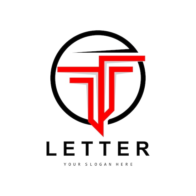 T Letter Logo Modern Letter Style Vector Design Geschikt voor productmerken met T Letter