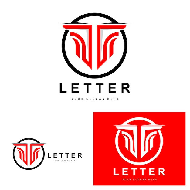 Lettera t logo design moderno in stile lettera adatto per marchi di prodotti con lettera t