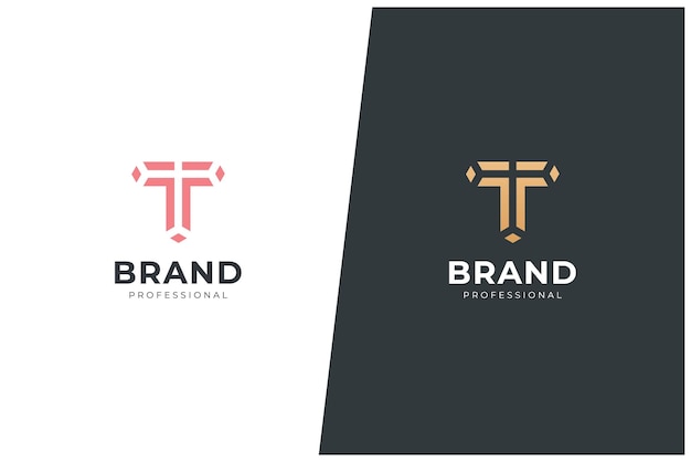 T lettera logo vector design concept monogramma icona marchio design creativo minimal lusso emblema