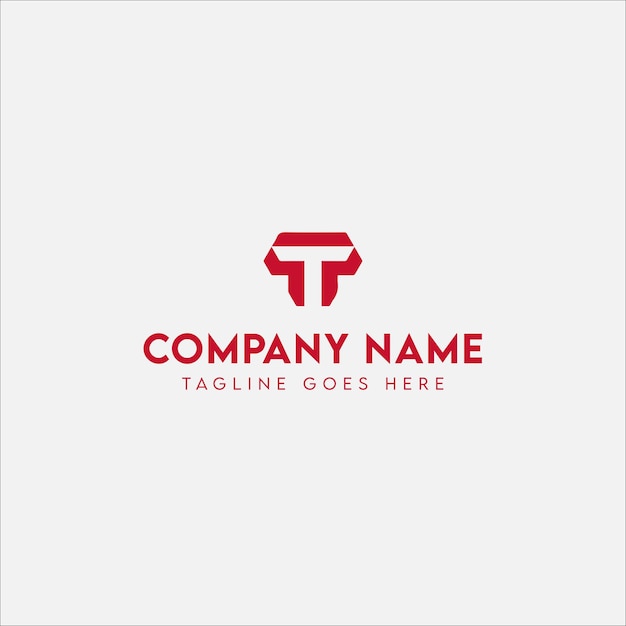 T Letter Logo Vector File Template (Vectorbestandssjabloon voor de letter T)