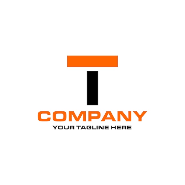 T letter simple logo