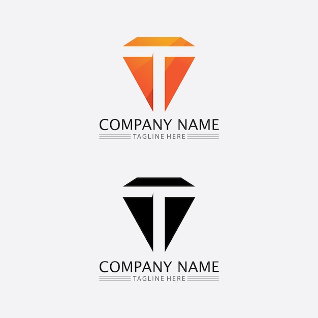 T letter, t logo vector font alphabet design and icon t