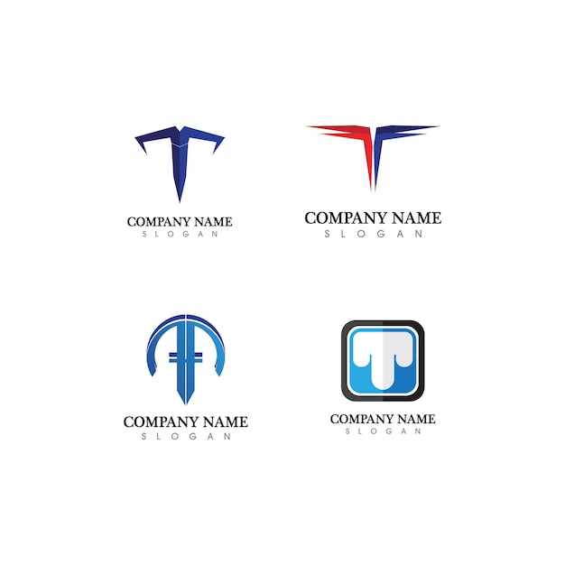 T letter, t logo vector font alphabet design and icon t