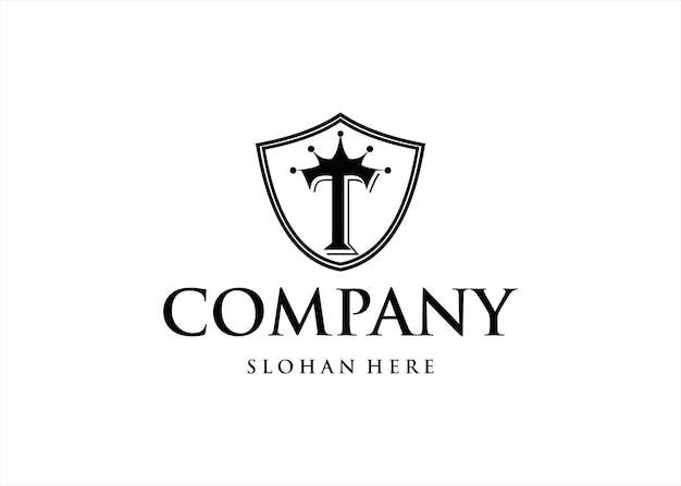 T logo design luxury concept