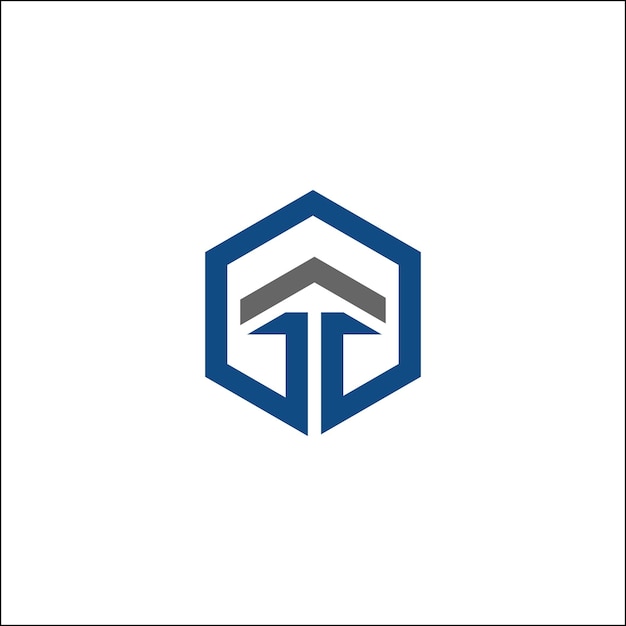 T logo initialen ontwerp geïsoleerde vectorillustratie