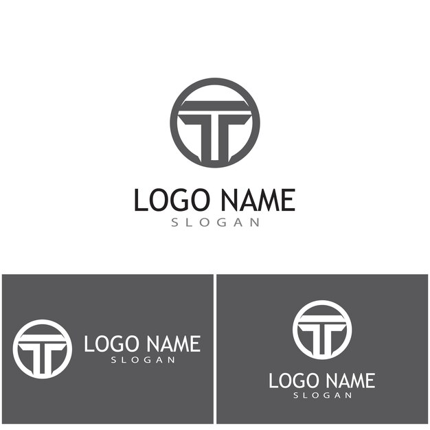 Vector t logo template vector symbool natuur