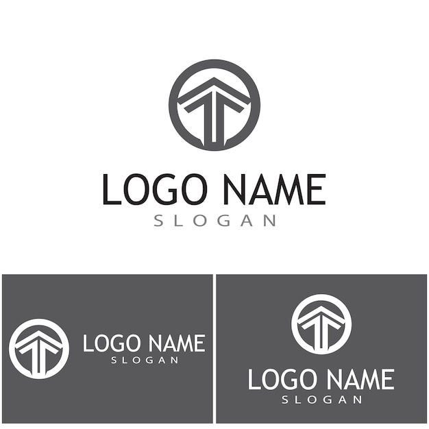 T Logo Template vector symbool natuur