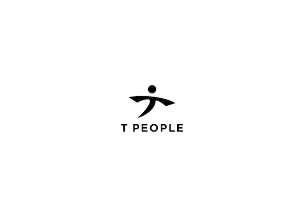 t people logo design vector illustration