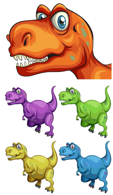 T-rex in diversi colori