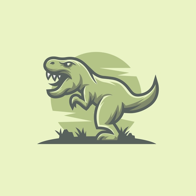 T rex dinosaur mascot logo-ontwerp