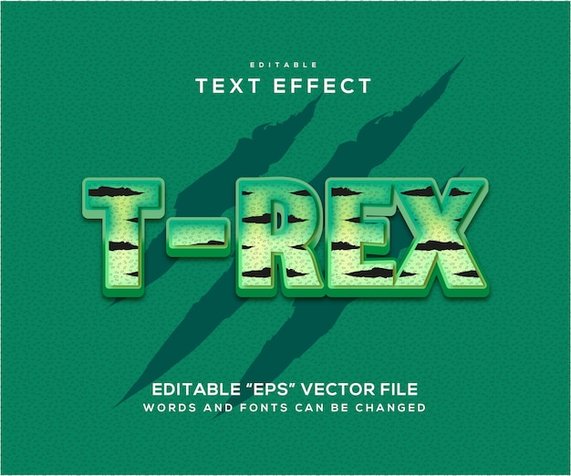 T rex text effect style