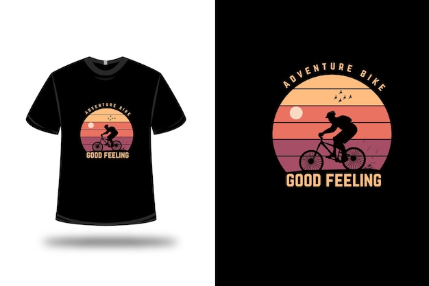 T-shirt adventure bike good feeling color yellow and orange