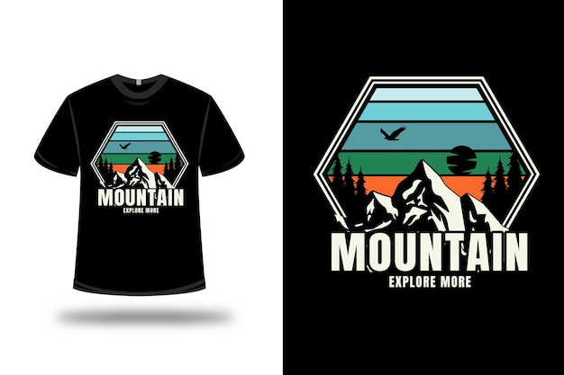 T-shirt berg ontdek meer