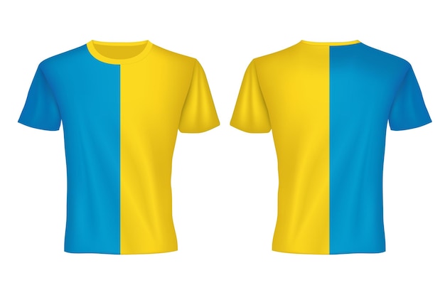 T shirt blue and yellow