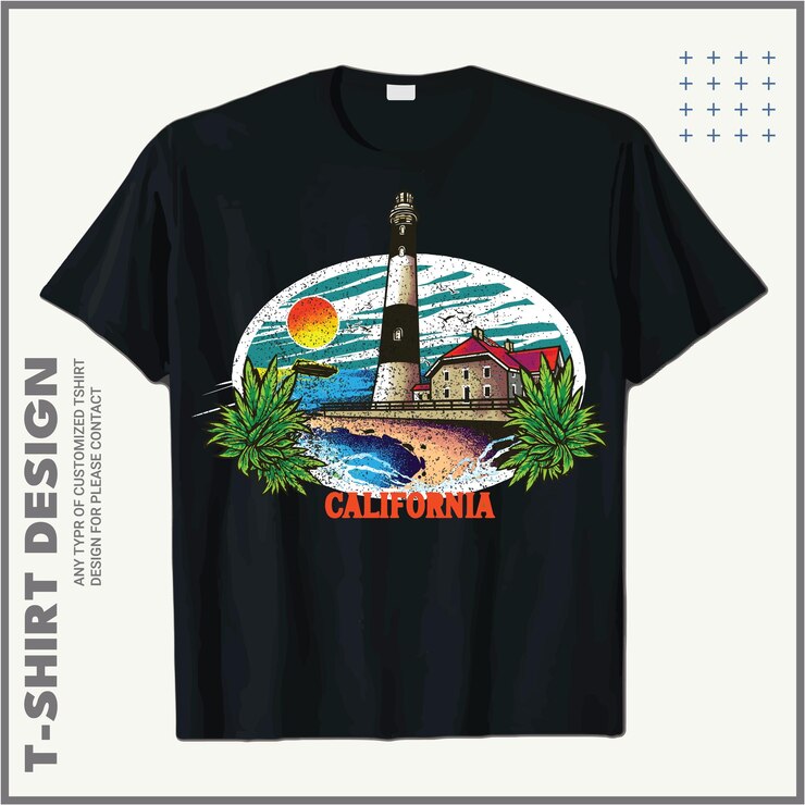 T shirt california retro vintage vector illustration Summer paradise