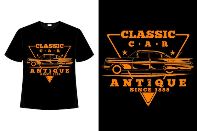 T-shirt classic car antique vintage style