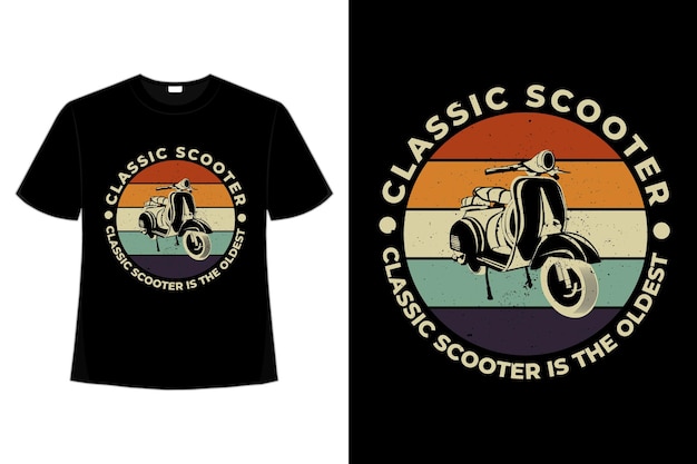 T-shirt classico scooter retrò