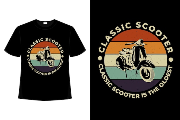 T-shirt classica scooter retrò