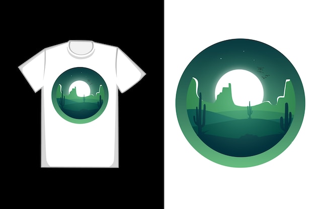 T-shirt design il deserto è verde