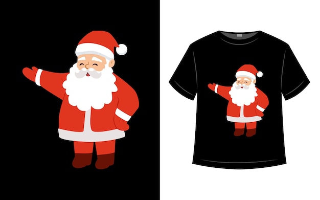 T shirt design santa character