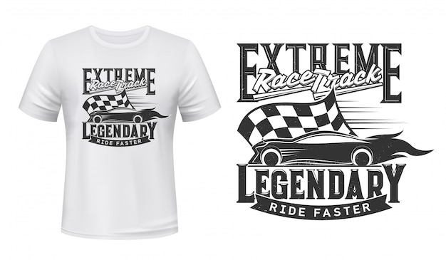 T-shirt design with extreme race