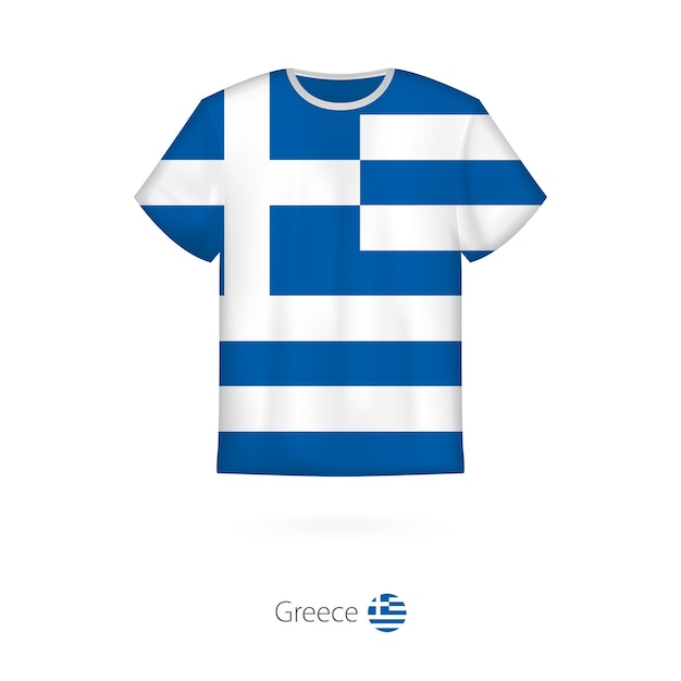 Vector t-shirt design with flag of greece. t-shirt vector template.