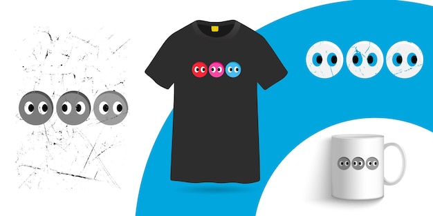 Vector t-shirt en koffiemok ontwerpsjabloon