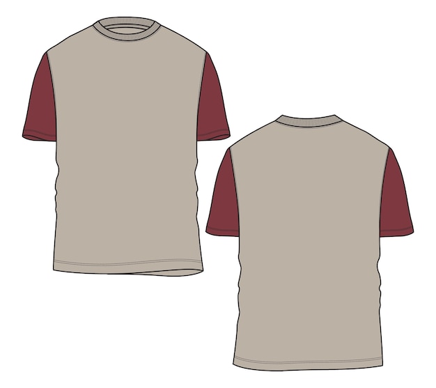 T-shirt Flat Sketch Vector illustratie sjabloon