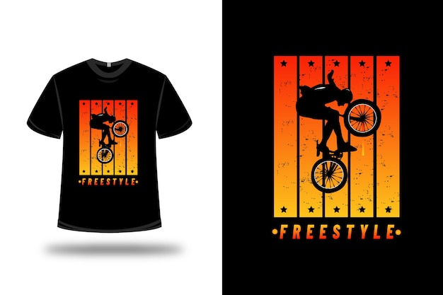 T-shirt freestyle color orange and yellow