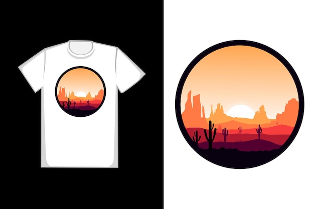 T-shirt hot deserts and rocks