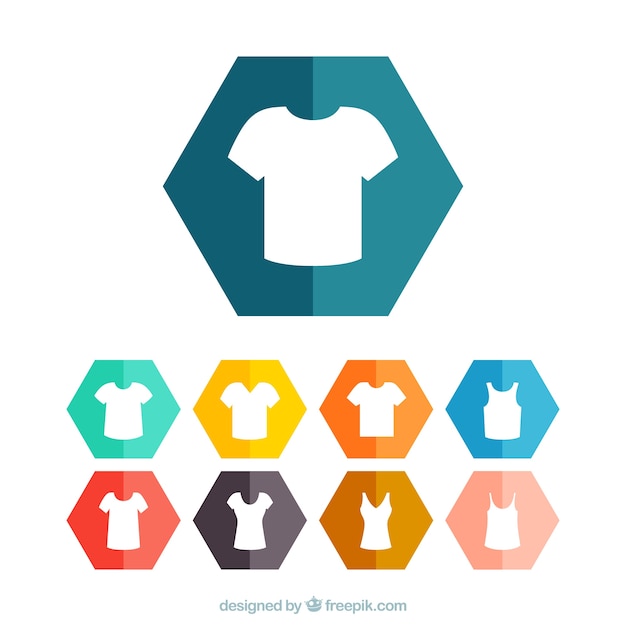 Vector t shirt icons