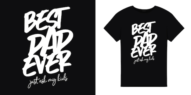 T-shirt illustratie met beste vader ooit woord typografie illustratie T-shirt afbeelding