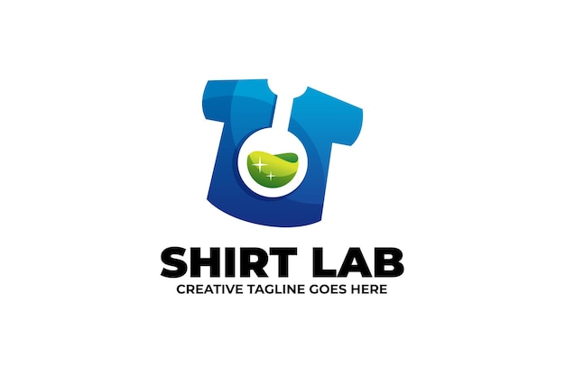 T-shirt laundry service gradient logo