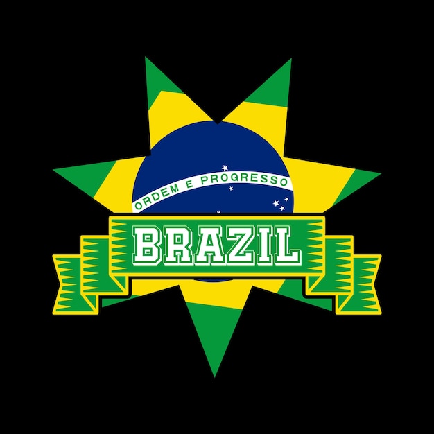 T-shirt met vlag van Brazilië