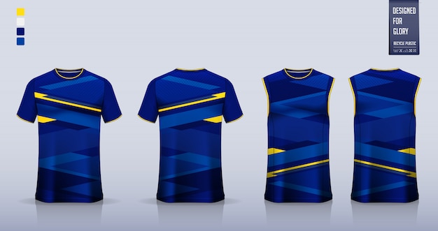Макет футболки, дизайн шаблона спортивной рубашки для футбольной майки