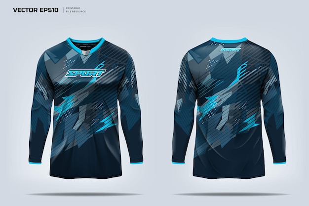 T-shirt mockup sport shirt template design for soccer jersey football kit. abstract grunge design