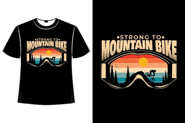 T-shirt mountain pine bike retro style