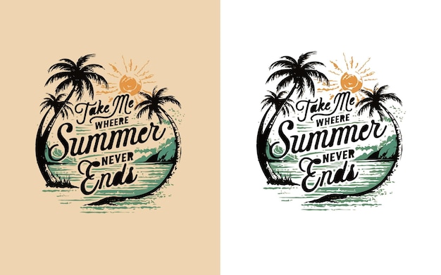 T-shirt of poster ontwerp creatief kunstwerk vector illustratie van de zomer